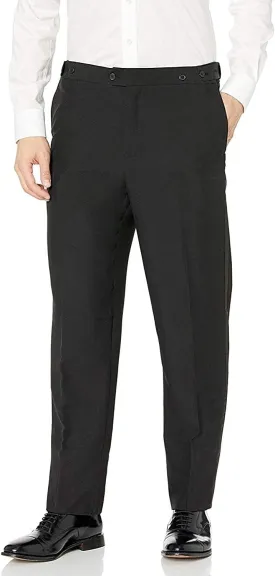 Adam Baker Men's 100% Wool Classic Fit Flat Front Tuxedo Pants