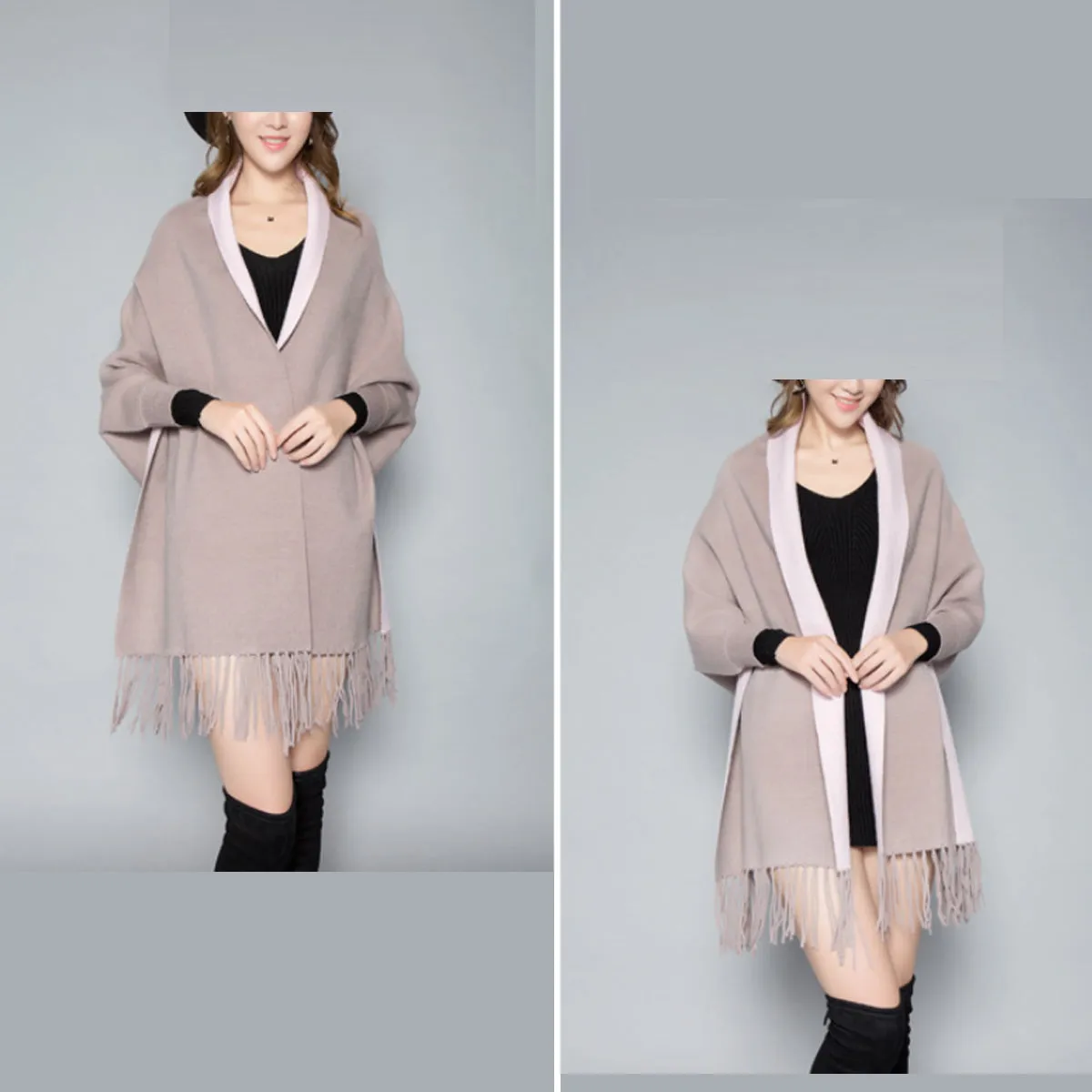 Aesthetica Two-Toned Shawl Coat