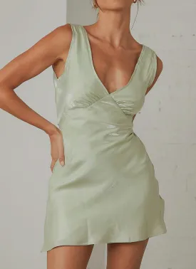 Audrey Vintage Slip Dress - Sage