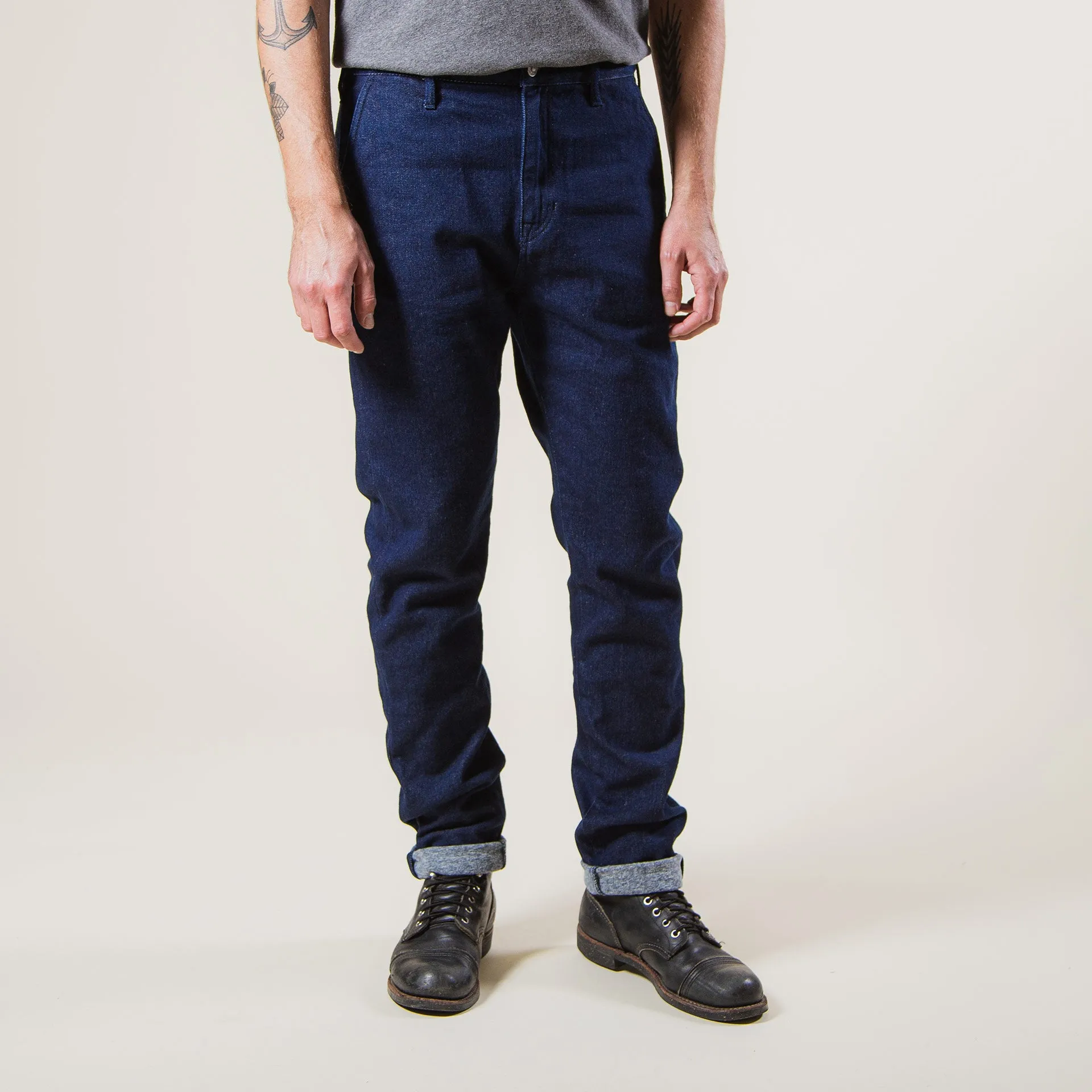 BC-01 TAPERED CHINO 13.75 oz. brushed denim