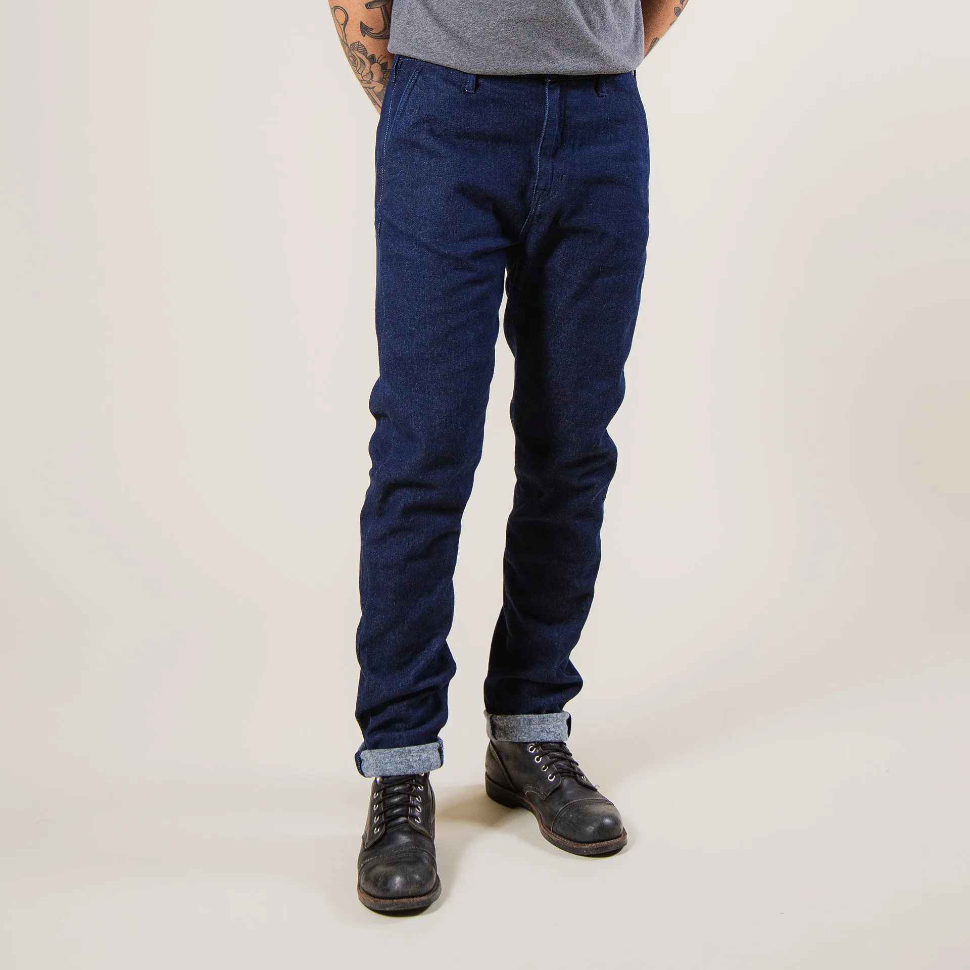 BC-01 TAPERED CHINO 13.75 oz. brushed denim