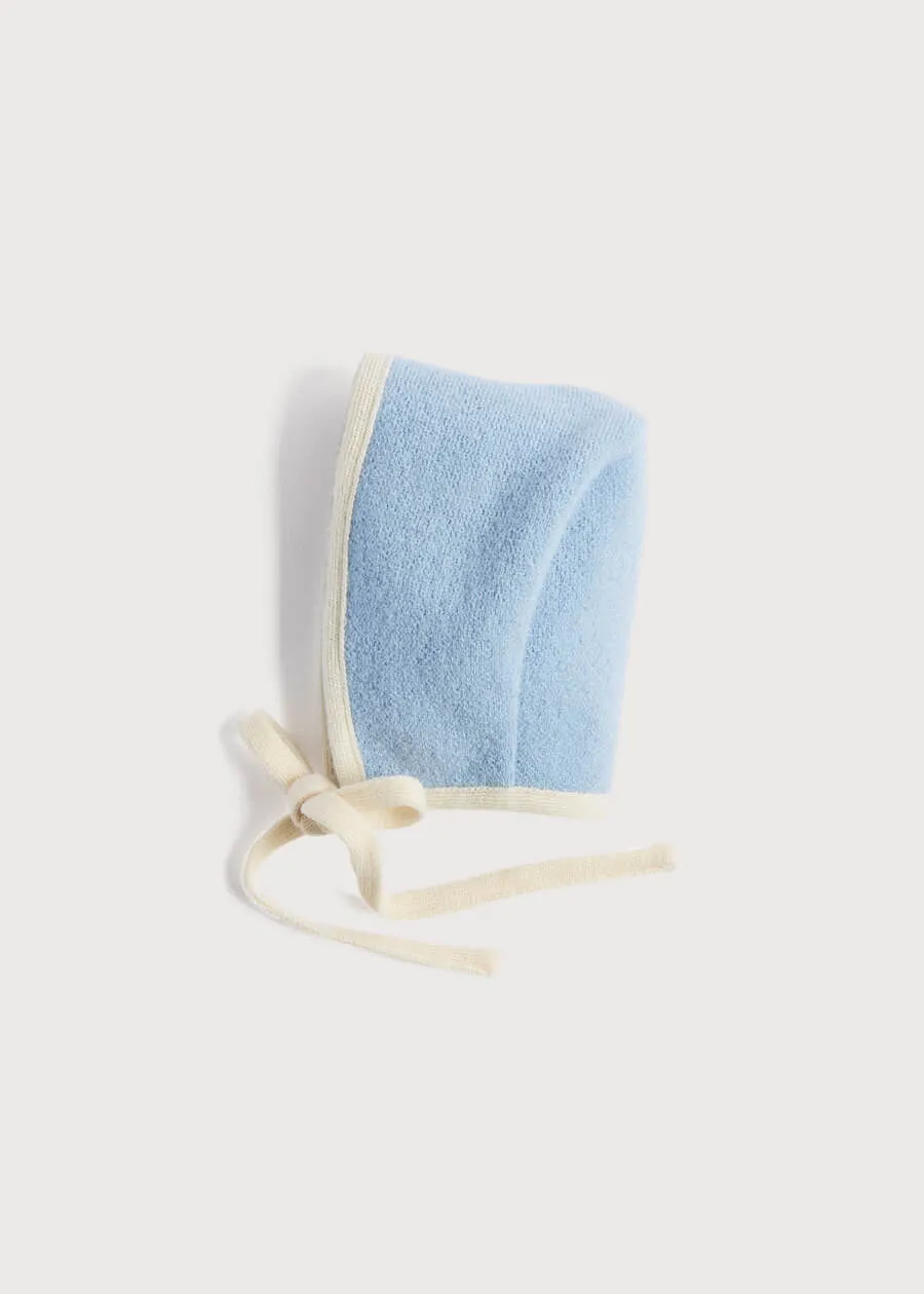 Classic Austrian Contrast Trim Wool Bonnet in Baby Blue (S-L)