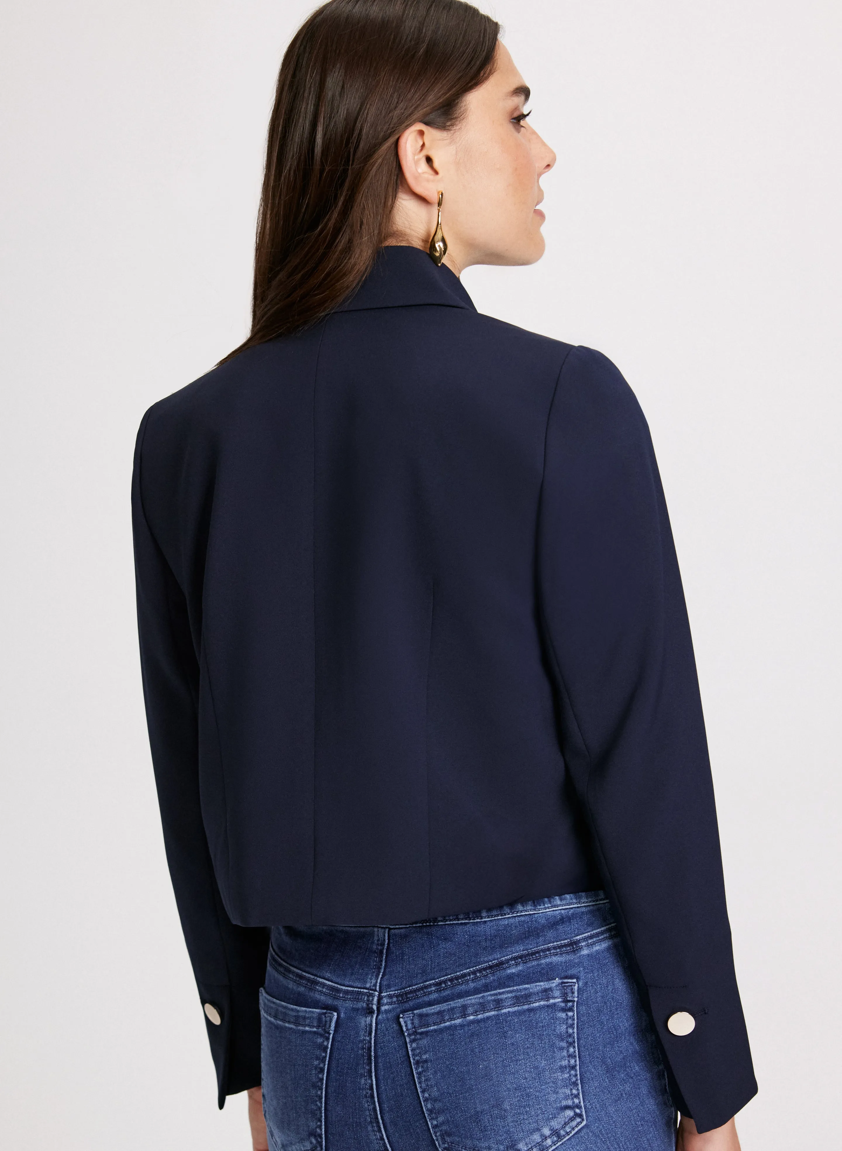 Cropped Twill Jacket