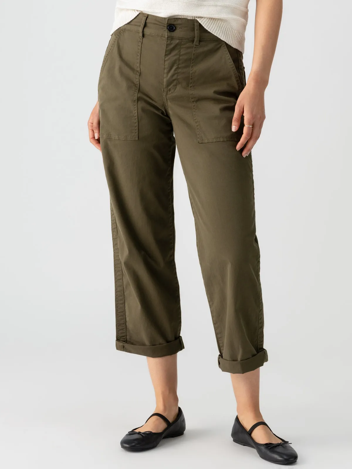 Cruiser Chino Semi-High Rise Pant Burnt Olive