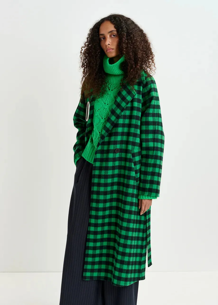 ESSENTIEL Green Check Coat