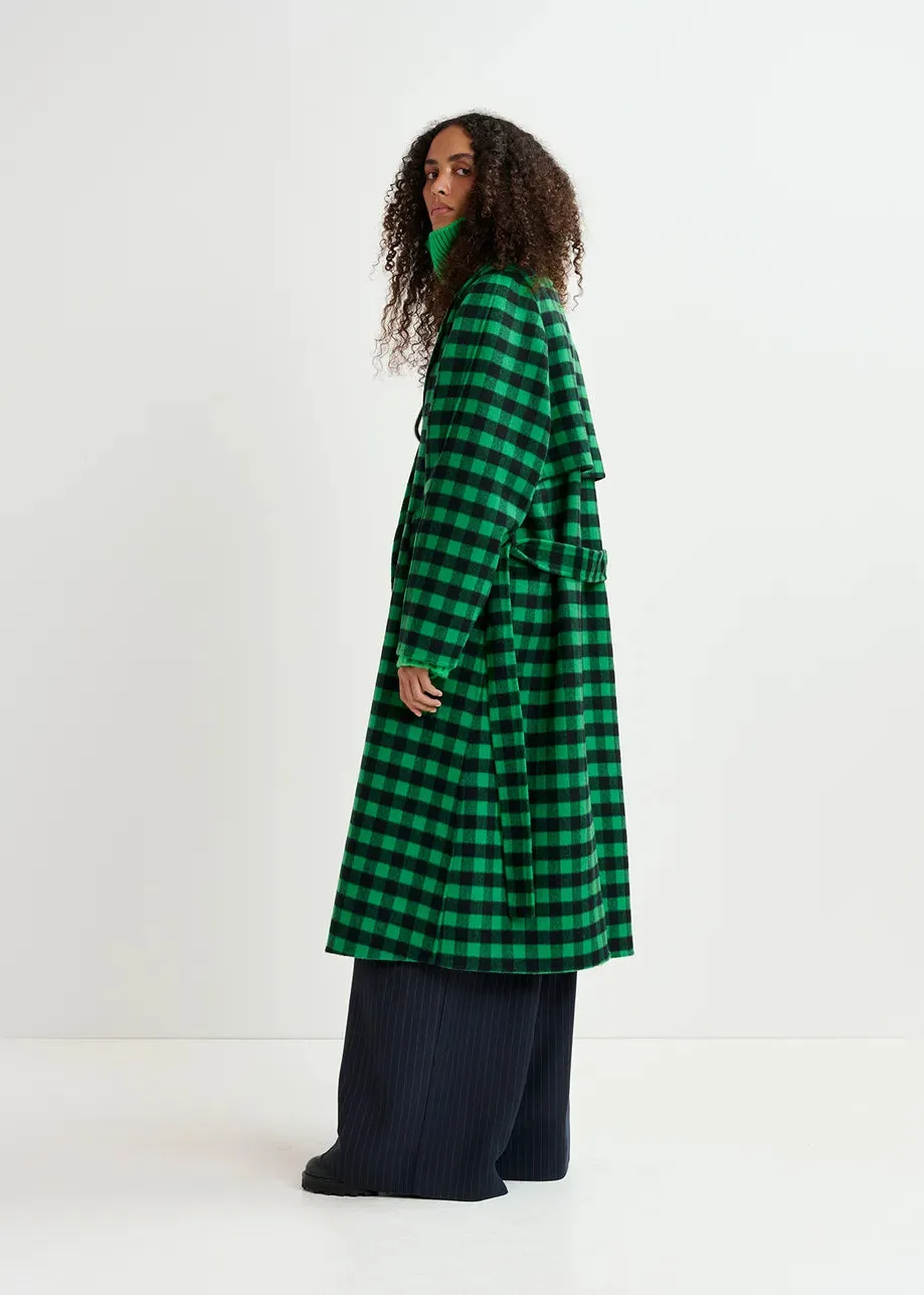 ESSENTIEL Green Check Coat