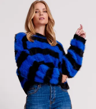 Fluffy Crop Knit Sweater