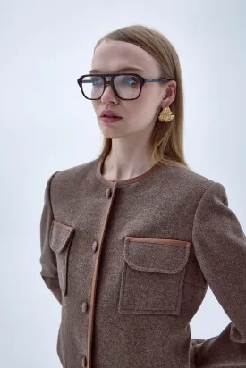 Irma Wool Jacket  in Mocha