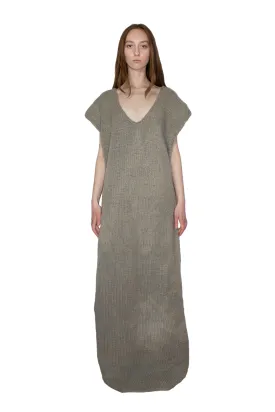 Ivory naturally dyed hand-knitted dress