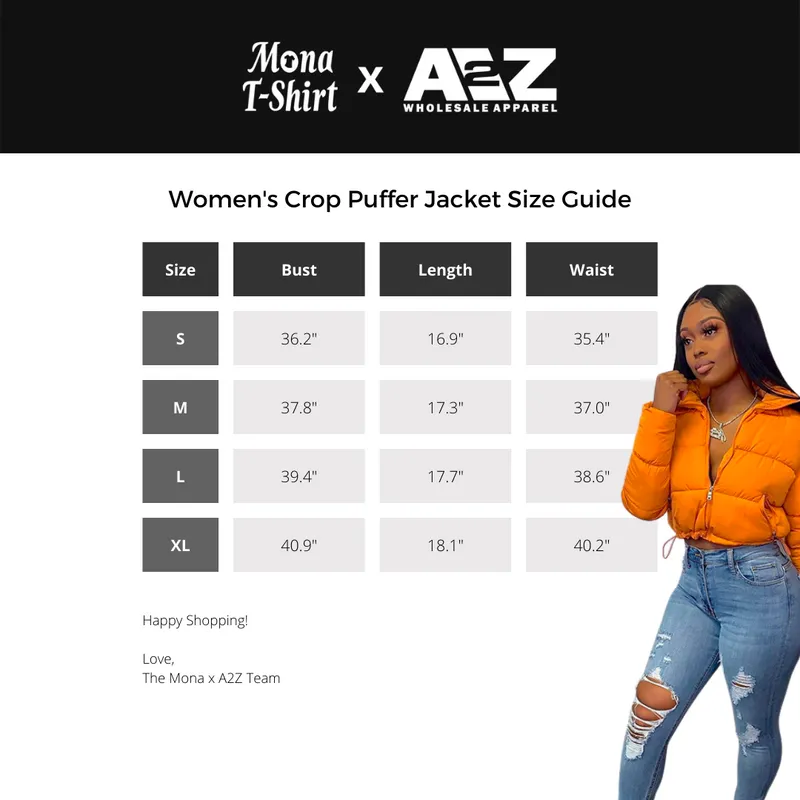 Ladies Crop Puffer Jacket