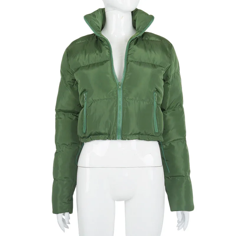 Ladies Crop Puffer Jacket