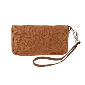 Ladies' Zip-Around Wallets - Natural Tan