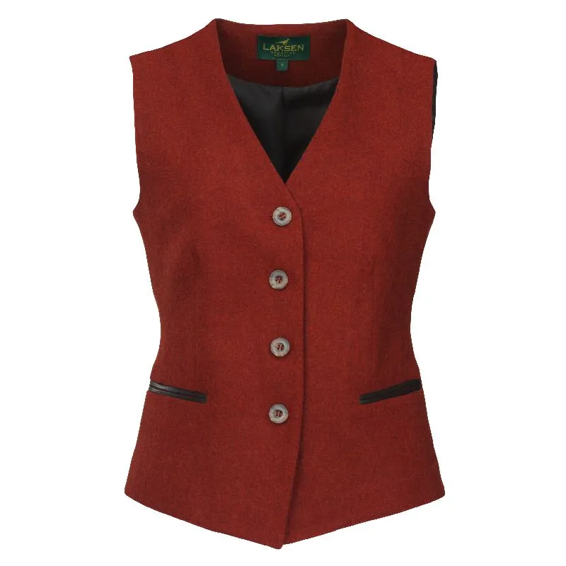 Laksen Normandy Ladies Australian Merino Dress Vest - Rust