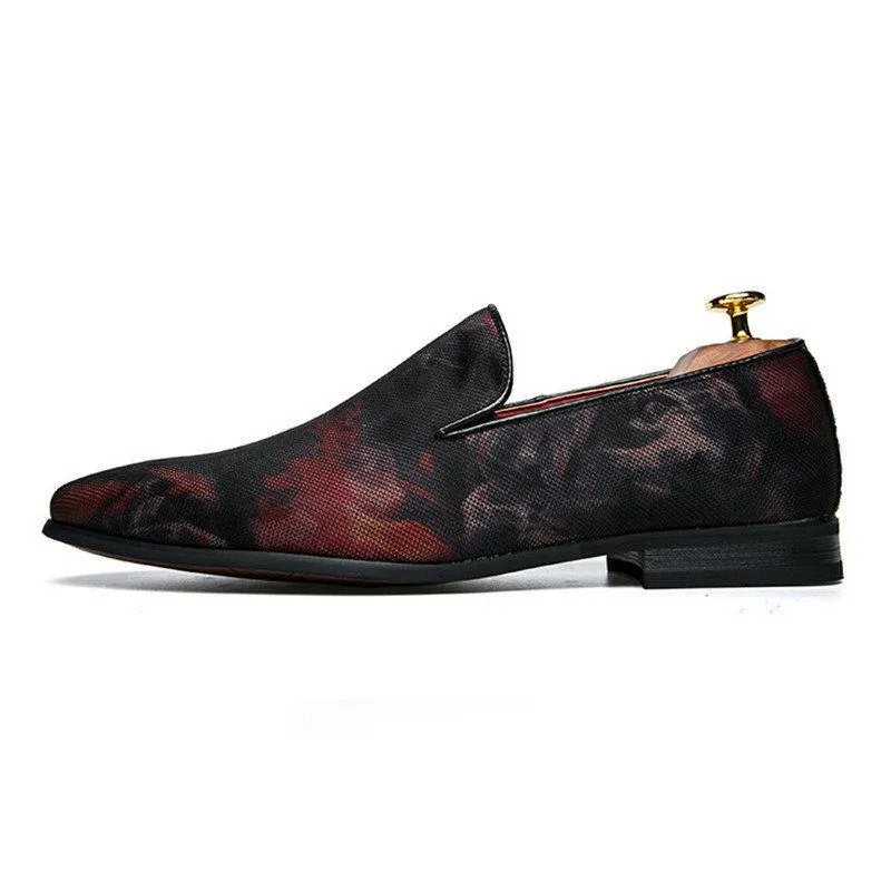 Luxury Hand-Painted Leather Italian Loafers - 2 Colors