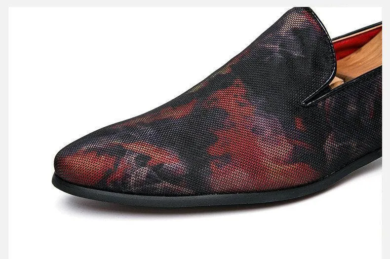 Luxury Hand-Painted Leather Italian Loafers - 2 Colors