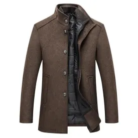 Men's Elegant Slim Fit Wool Coat for Winter - Cozy and Stylish Outerwear