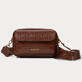 Miller Bag - Brown Croc/Gold