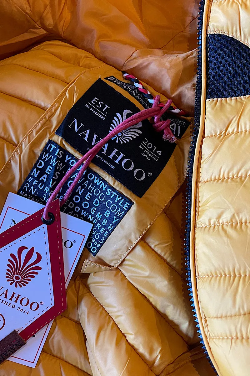 Navahoo Honey Yellow Puffer Jacket