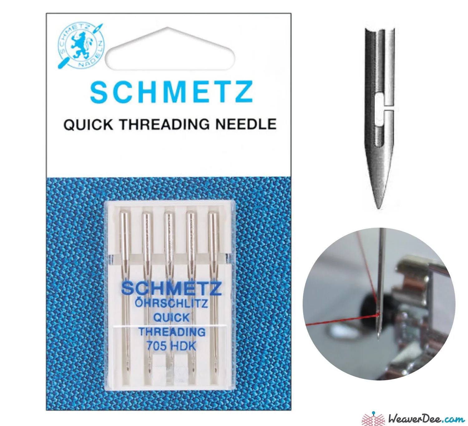 SCHMETZ  Self Threading Machine Needles [Pack of 5]