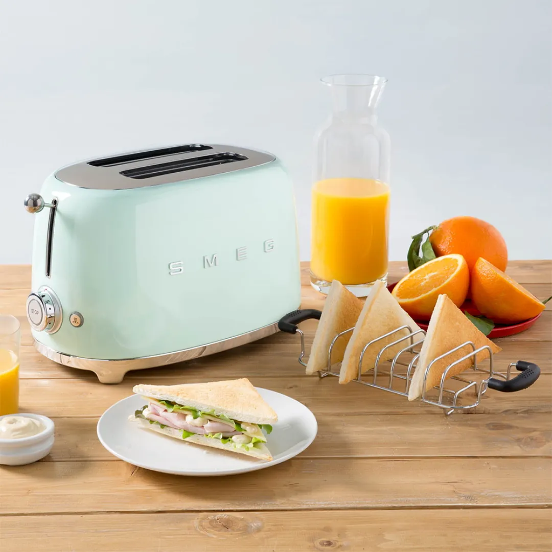 SMEG TSF01PGUK (Pastel Green) 50’s Retro Style 2 Slice Toaster