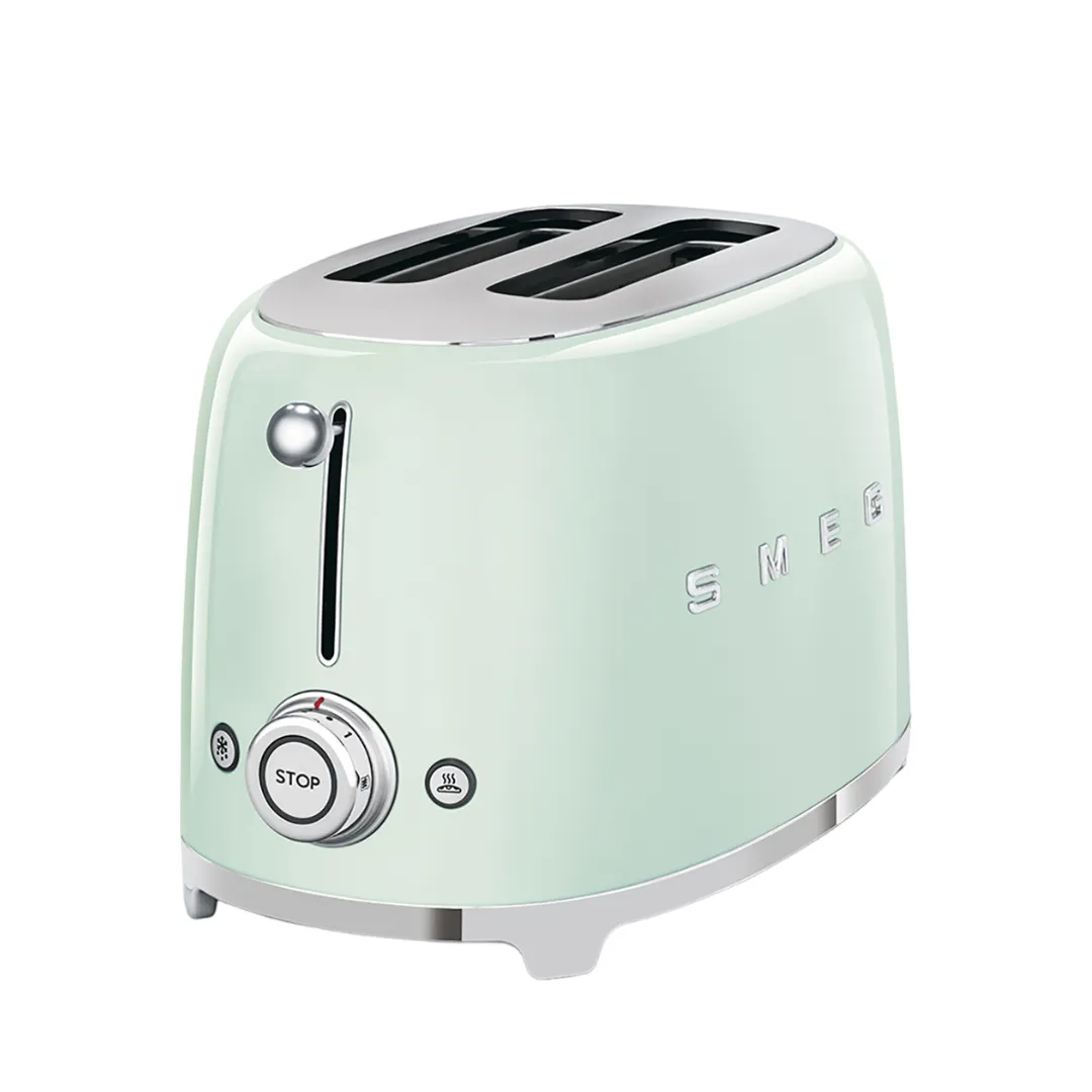 SMEG TSF01PGUK (Pastel Green) 50’s Retro Style 2 Slice Toaster