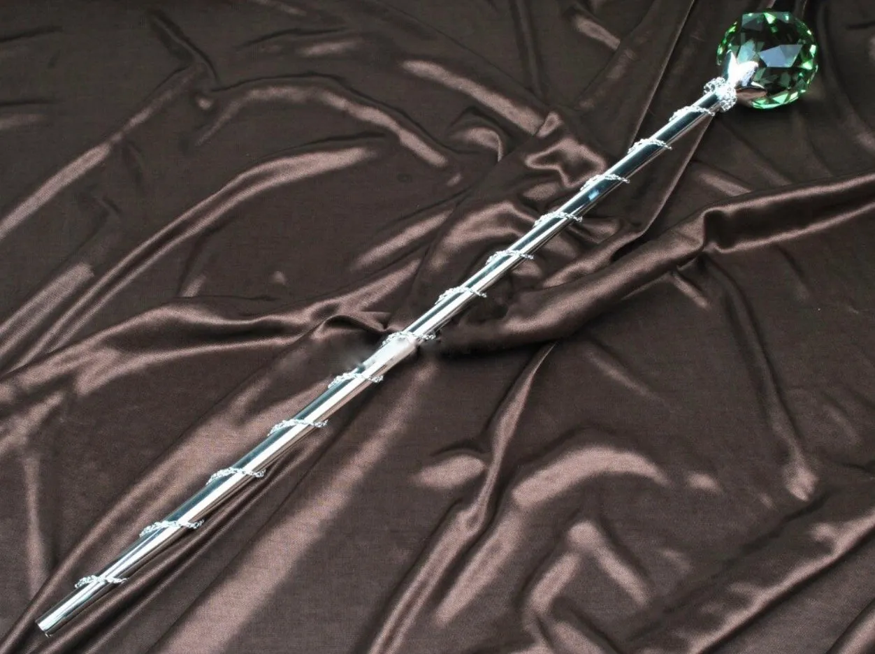 Spell-Casting Green Crystal Scepter Wand