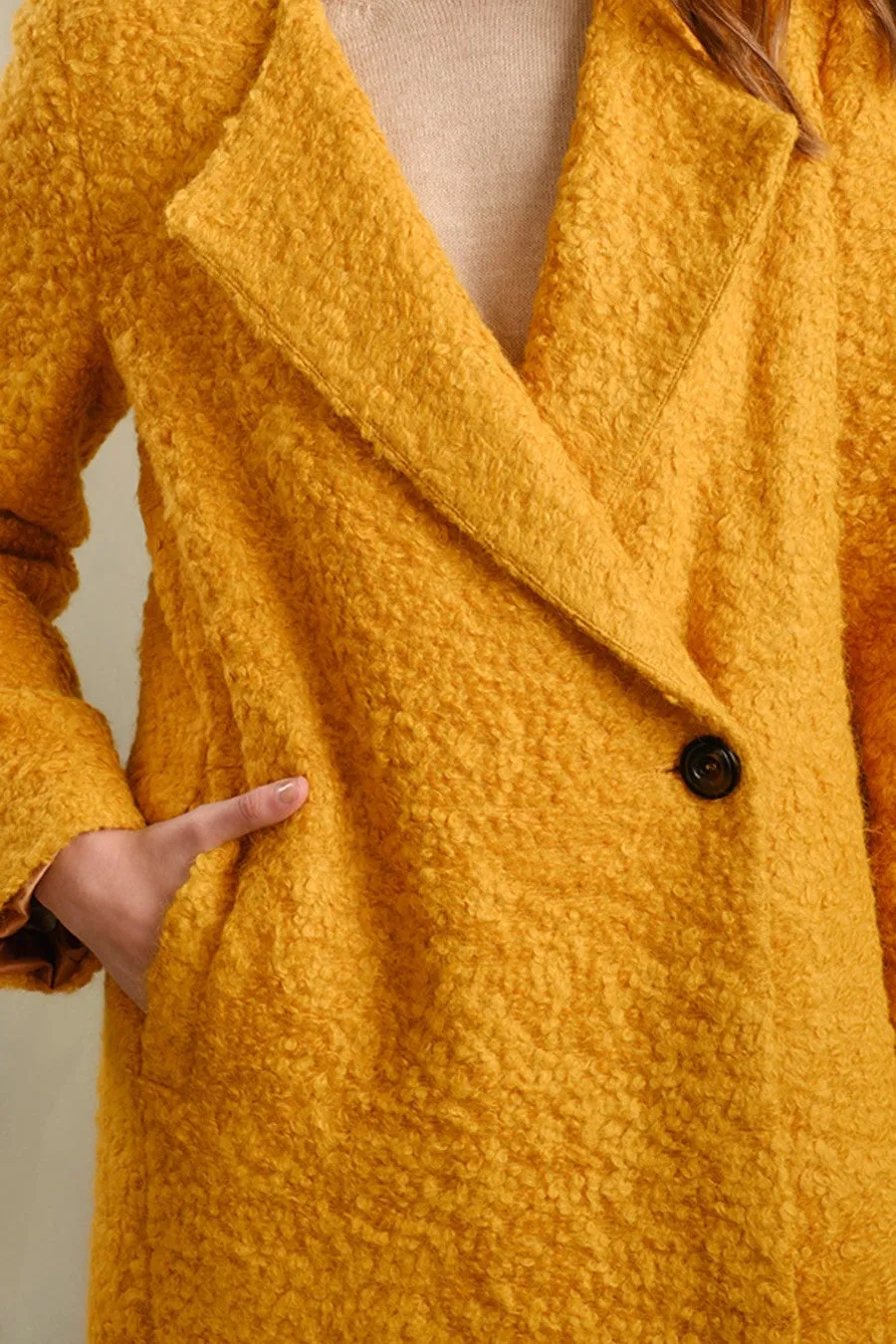 Tranvia Coat Alpaca Suri & Wool Color Yellow