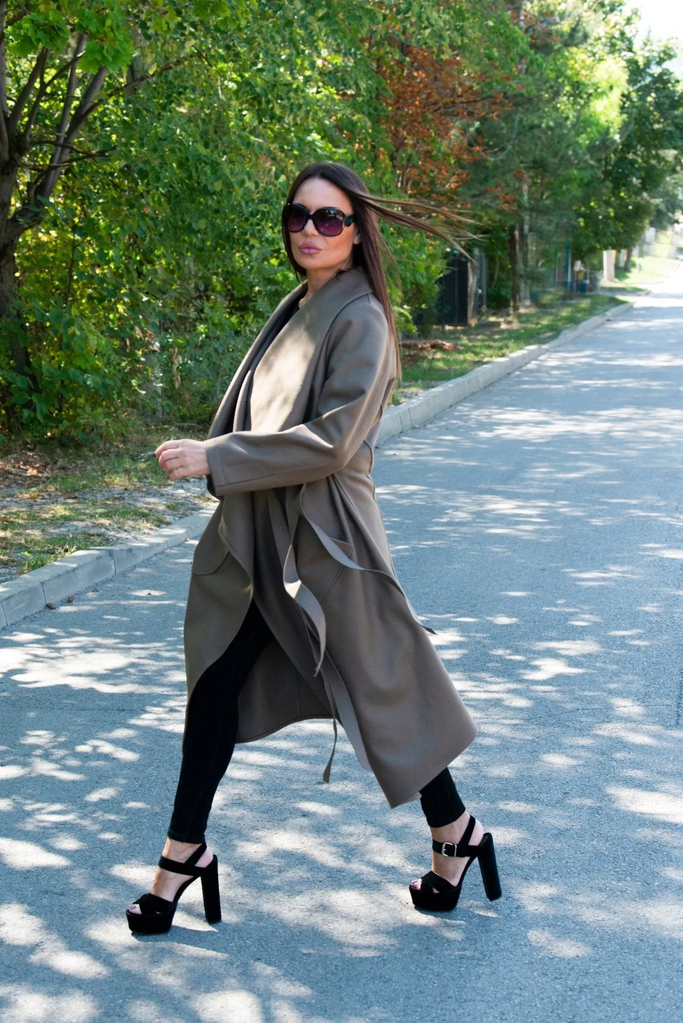 VICTORIA Cacao Beige Wool Winter  Coat