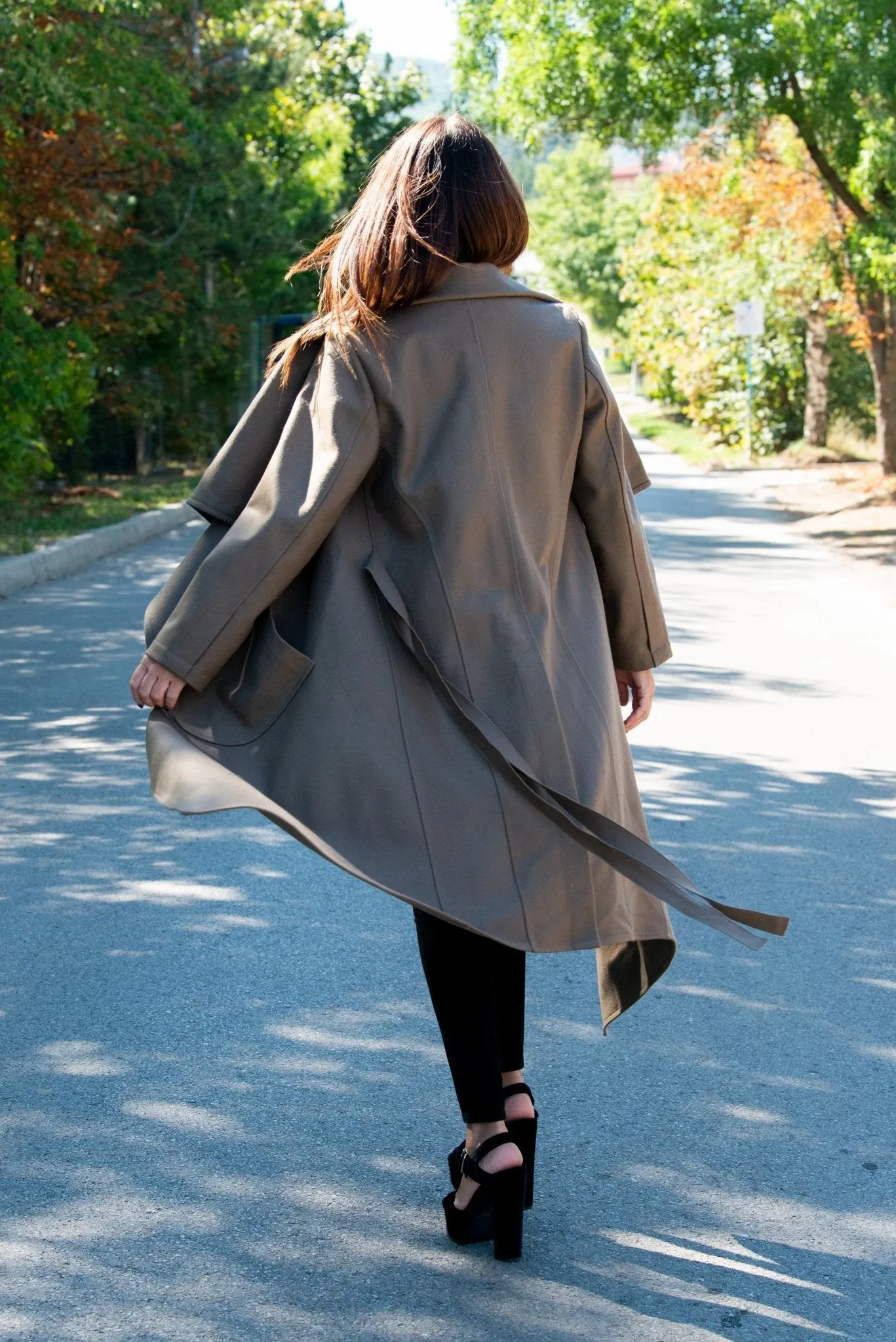 VICTORIA Cacao Beige Wool Winter  Coat