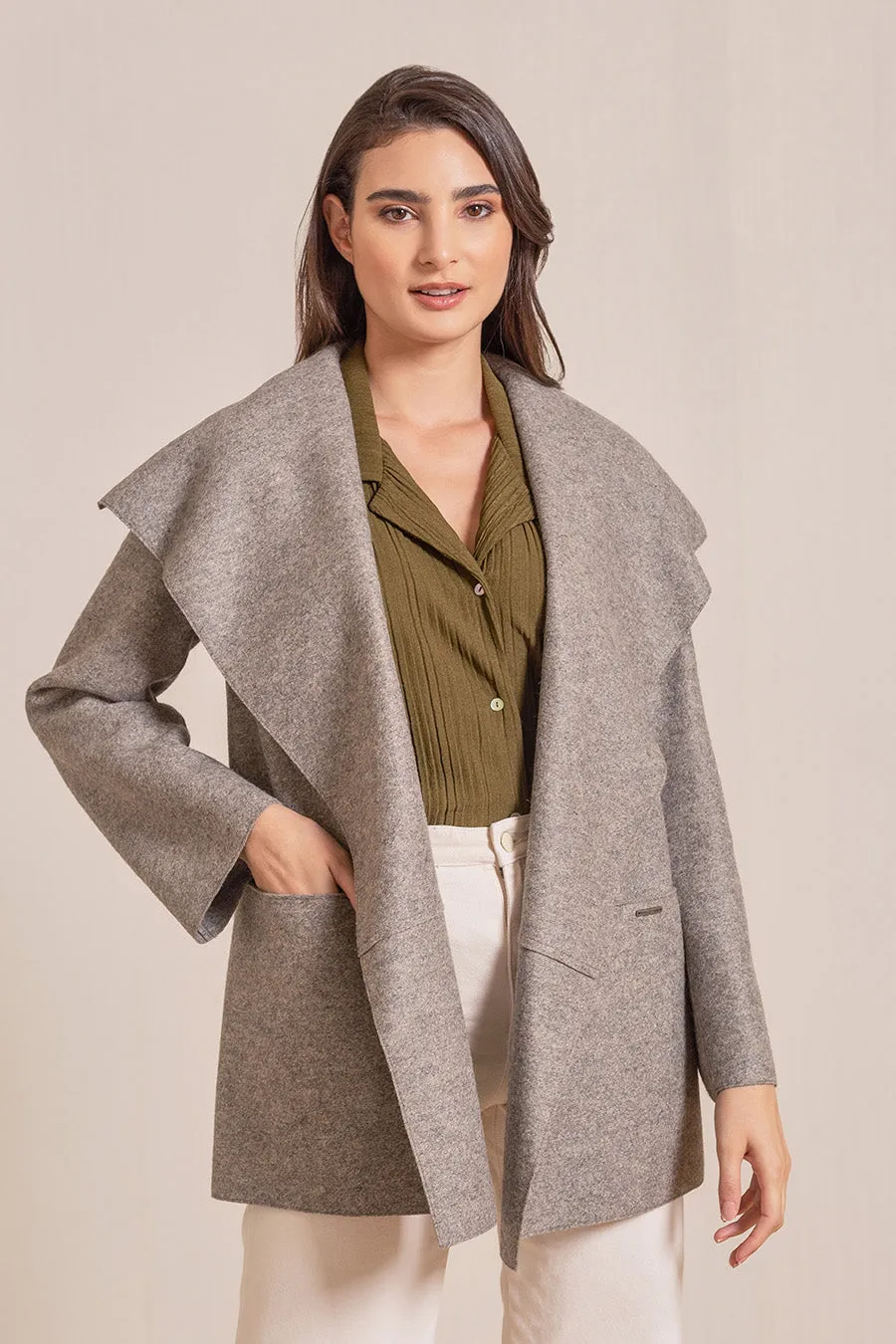 Vuelve Coat Alpaca & Wool Color Nutmeg